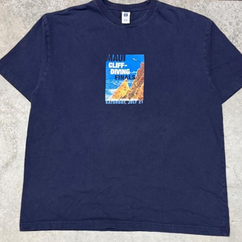 Vintage Gap Maui Cliff Diving Finals Graphic T Shirt Sz XL